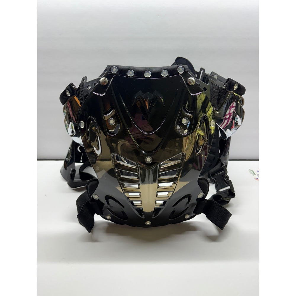 VEGA Youth Motocross Chest Protector Black Chrome ATV Dirt Bike MX Armor Y2K